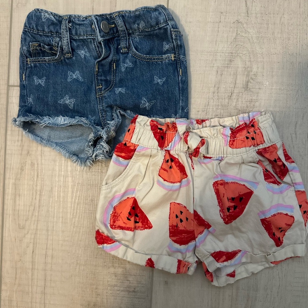 Toddler Denim and Watermelon Shorts